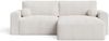 GRAINGOLD Ecksofa Aurora L, Couch L-Form mit Wellenfeder, Bettkasten, Losen Kissen, Cord-Stoff, Creme Bild 2