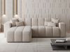 GrainGold Ecksofa L-Form NORK - 265x180 cm, Beige, Links, Polyurethanschaum, Wellfedern Bild 5