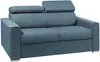 Schlafsofa 2-Sitzer Stoff VIZIR - Blau - Liegefläche: 120 cm - Matratzenhöhe: 14 cm mit Memory Schaum Bild 1