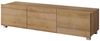 Beautysofa Wohnwand Calabrini I, (hängend und stehend montierbar, inklusive 2x Vitrine, 2x TV-Schränke), 2x Regale, Weiß / Schwarz / goldene Eiche Bild 3