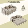 2-Sitzer Sofa B 162 x T 78 x H 66 cm aus Cord, modular Bild 5