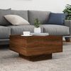 vidaXL Couchtisch mit LED-Leuchten Braun Eichen-Optik 55x55x31 cm 836580 Bild 5