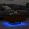 vidaXL Couchtisch mit LED-Leuchten Braun Eichen-Optik 55x55x31 cm 836580 Bild 4