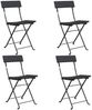 vidaXL Bistrostühle 4 Stk. Klappbar Schwarz Poly Rattan und Stahl 3152112 Bild 2