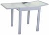 Garten-Sitzgruppe AXEL 5-tlg. - Aluminium, Grau | Gartenmöbel-Set Gartengarnitur Garten-Essgruppe mit Hochlehner-Klappstühlen und Esstisch Bild 5