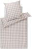 JOOP! Bettwäsche Soft Checks 45000 07 Cream Flanell 135 x 200 + 80 x 80 cm Bild 1
