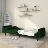 vidaXL Schlafsofa 2-Sitzer mit 2 Kissen Dunkelgrün Samt 375849 Bild 3