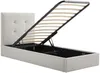 Vente-unique - CALINIDA Bett Stoff Beige - B 201 cm x H 101,5 cm x L 98 cm Bild 5