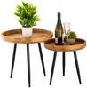 Beistelltisch Holz rund ø 40 o. 50cm Vancouver Couchtisch Wohnzimmer Tisch Me... Bild 3