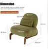 LVHOM Sessel Velvet Glamour mit Holzgestell, Loungesessel mit Kissen, Polstersessel für Wohnzimmer & Schlafzimmer, Skandi-Design, Grün Bild 2