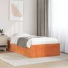 vidaXL Massivholzbett ohne Matratze Wachsbraun 75x190 cm Kiefernholz 846848 Bild 1