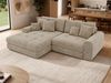 Sofa L-Form ARELIA L mit Schlaffunktion, Wohnzimmer Sofa, Wellenfederung, Sofa mit DL-System - Schenille grob gewebt Beige - Rechts Bild 4
