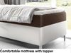 MEBLINI Kinderbett mit Bettkasten FILIPPO 1 90x200 Links – H3/Braun Samt Gepolstert Einzelbett mit Matratze - Polsterbett mit Stauraum - Bett mit Kopfteil – Stauraumbett Bild 4