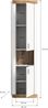 Hängeschrank >Laredo< in weiß/weiß matt - 45x172x30cm (BxHxT) Bild 4