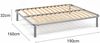 Dmora Doppelbettgestell Al, orthopädischer Lattenrost, 100 % Made in Italy, 160 x 190 x 31 cm Bild 3