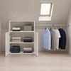 VCM Kleiderschrank Dacho M 922535 Weiß B. 90 x H. 100 x T. 50 cm Bild 4
