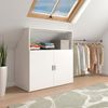 VCM Kleiderschrank Dacho M 922535 Weiß B. 90 x H. 100 x T. 50 cm Bild 3