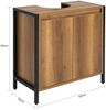SoBuy BZR63-II-PF Waschbeckenunterschrank, Spanplatte, Melamin, Hellbraun, 60 x 60 x 30 cm Bild 3