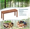COSTWAY Gartenbank (2-St), wetterfest, 2-Sitzer Massivholz, ohne Rückenlehne, 100cm Bild 3