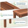 COSTWAY Gartenbank (2-St), wetterfest, 2-Sitzer Massivholz, ohne Rückenlehne, 100cm Bild 2