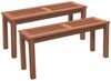 COSTWAY Gartenbank (2-St), wetterfest, 2-Sitzer Massivholz, ohne Rückenlehne, 100cm Bild 5