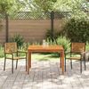 vidaXL Garten Essgruppe 3 pcs Schwarz Massivholz Akazie 3365529 Bild 4
