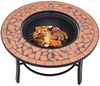 vidaXl Feuerstelle, Mosaik, Keramik Terracotta, 68 x 68 x 45 cm Bild 5