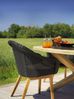 Gartenstuhl Beverly von Brafab aus Teak und Kunst-Rattan, modern skandinavisch, schwarz mit Kissen Bild 5