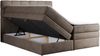 Boxspringbett, Polsterbett, Bett, Schlafzimmer - ERNI-KING - 140x200cm - Braun Velours - H3 Bild 4