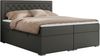 Boxspringbett, Modern Bett mit Multipocket-Matratze und zwei Bettkästen - JASIR - 160 x 200 cm - Dunkelgrau Kunstleder - H3 Bild 3