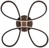 Dimmbare LED Deckenleuchte FLY geschwungen Schwarz, Breite 40cm Bild 5
