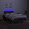 vidaXL Boxspringbett mit Matratze & LED Dunkelbraun 120x190 cm Stoff 3270112 Bild 5