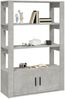 vidaXL Sideboard Betongrau 80x30x119,5 cm Holzwerkstoff 819472 Bild 4