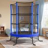 SONGMICS Trampolin Kinder, 174 cm Gartentrampolin mit Sicherheitsnetz, Mini-Trampolin für innen und außen, Stahlrahmen, blau Bild 2