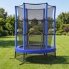 SONGMICS Trampolin Kinder, 174 cm Gartentrampolin mit Sicherheitsnetz, Mini-Trampolin für innen und außen, Stahlrahmen, blau Bild 3