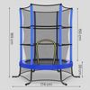 SONGMICS Trampolin Kinder, 174 cm Gartentrampolin mit Sicherheitsnetz, Mini-Trampolin für innen und außen, Stahlrahmen, blau Bild 5