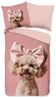 Good Morning Kinder Bettwäsche 135x200 Roxy Wende Pudel Hund rosa 33234 Bild 4