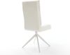 Drehstuhl Pela-Flex Bouclé Soft Beige Kreuzgestell breit Weiß 360° drehbar Wippfunktion Taschenfederkern Bild 5
