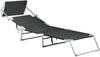 Sonnenliege FOLIGNO mit Relaxfunktion Metall Schwarz Bild 5