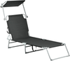 Sonnenliege FOLIGNO mit Relaxfunktion Metall Schwarz Bild 4