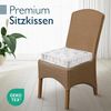 Beautissu Stuhlkissen Bodenkissen Sitzkissen Mila, 50x50cm, Natur, Matratzenkissen 10cm, 100% Baumwolle Stuhlkissen Indoor & Outdoor Bild 2