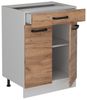 Küchenunterschrank R-Line Goldkraft Eiche 60 cm ohne Arbeitsplatte Vicco Bild 3