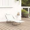 vidaXL Klappbare Sonnenliege Creme 182 x 55 x 85,5 cm Textilene 42003152 Bild 3