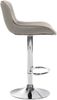 CLP 2er Set Barhocker Vonore Stoff höhenverstellbar und 360 Grad drehbar,taupe chrom Bild 3