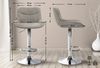 CLP 2er Set Barhocker Vonore Stoff höhenverstellbar und 360 Grad drehbar,taupe chrom Bild 4