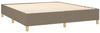 vidaXL Boxspringbett mit Matratze & LED Taupe 160x200 cm Stoff 3135529 Bild 5