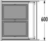HAILO 3631681 Abfallsorter TRIPLE XL mit 2-fach-Trennung - 56 Liter Volumen / 2x 28 Liter / 60 cm Schrankbreite Bild 3