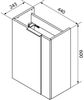 FACKELMANN SBC B.PARIS Waschbeckenunterschrank Gäste WC 45 cm breit, Grau, Türanschlag links Bild 3