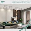 ZMH Deckenstrahler 4 Flammig Wohnzimmer Deckenleuchte - Deckenlampe GU10 Nickel Metall Flurlampe Modern Deckenspot Schwenkbar 330°Küchelampe für Wohnzimmer Küche Schlafzimmer Nein Leuchtmittel Bild 3