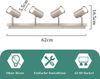 ZMH Deckenstrahler 4 Flammig Wohnzimmer Deckenleuchte - Deckenlampe GU10 Nickel Metall Flurlampe Modern Deckenspot Schwenkbar 330°Küchelampe für Wohnzimmer Küche Schlafzimmer Nein Leuchtmittel Bild 5